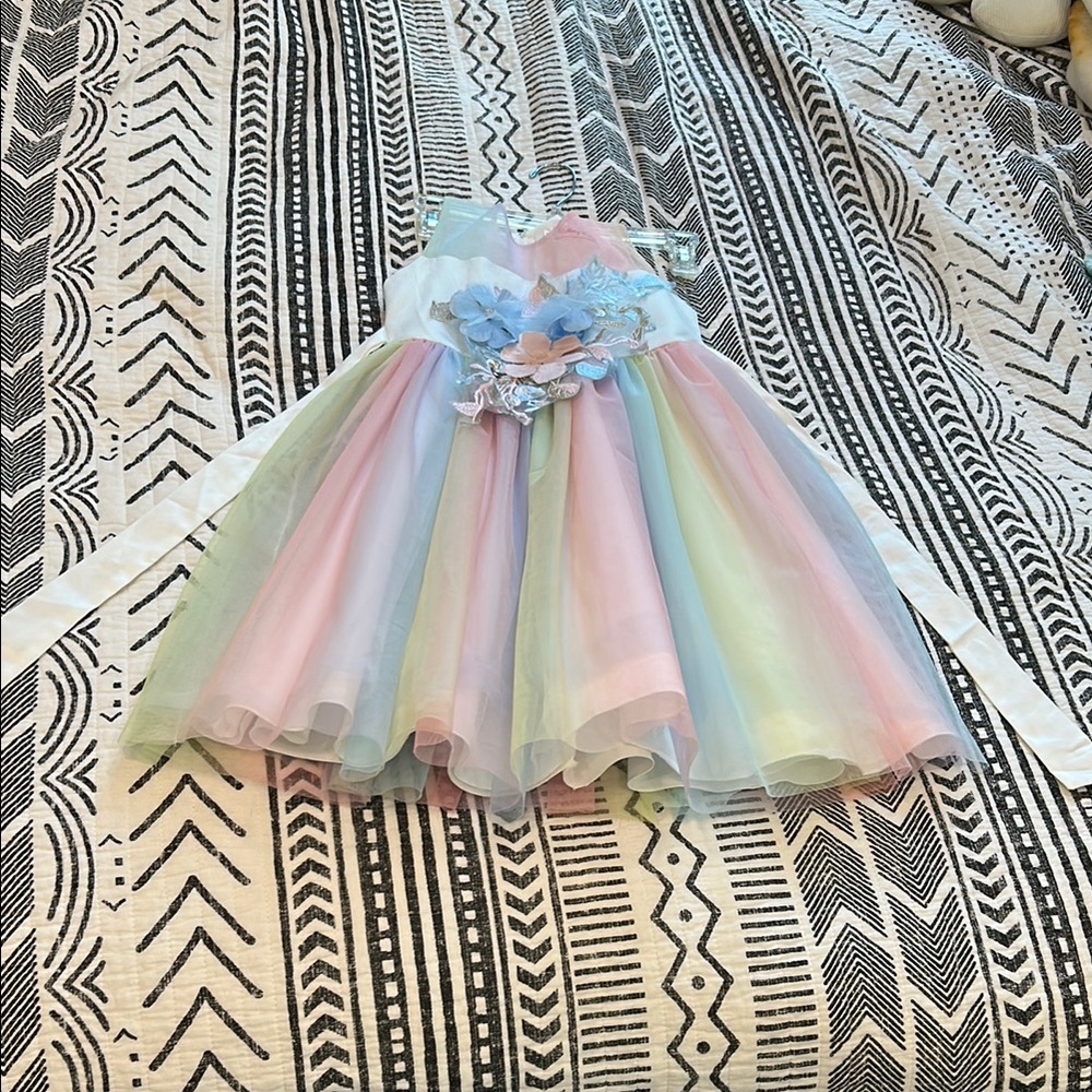 Pastel Rainbow Kids Dress
